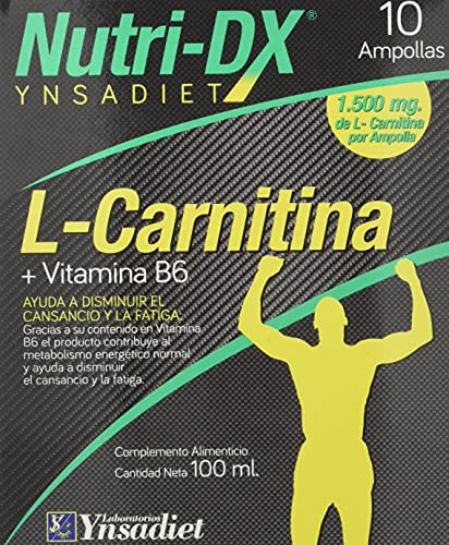 YNSADIET L Carnitina + Vitamina B6 - 1500 mg por ampolla -L-carnitina NutriDX