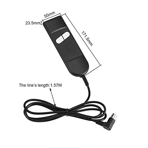 Yosoo Múltiples Usos 2 Botón 5 Pines del Conector de Control de grúa de sillas eléctricas reclinable