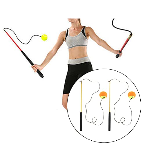 yotijar Práctica de Juego de Pelota de Fitness con articulaciones de Brazo y Hombro de Estiramiento de Varilla para Personas de Mediana Edad y Ancianos - Varilla Amarilla, 35cm