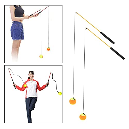 yotijar Práctica de Juego de Pelota de Fitness con articulaciones de Brazo y Hombro de Estiramiento de Varilla para Personas de Mediana Edad y Ancianos - Varilla Amarilla, 35cm