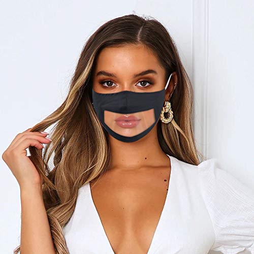 YpingLonk 1 x Protector Facial Unisex con Ventana Transparente, expresión Visible para sordos y con dificultades auditivas, Mujeres y Hombres