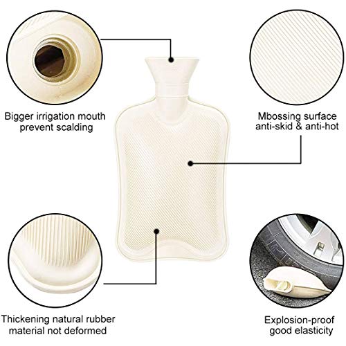 YUESEN Hot Water Bottle with Cover Hot Water Bottle Hot Water Bottle Children Removable and Washable Hot Water Bottle Hot Water Bottle with Washable The Best Christmas Winter Gifts 2000ml