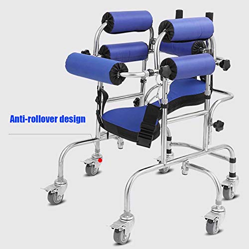 YUXINCAI Andador con Ruedas para Rehabilitación Infantil, Andador con Ruedas De Aluminio Ligero con Asiento Ajustable En Altura, Ayuda para Caminar para Ancianos Utilizada para Niños