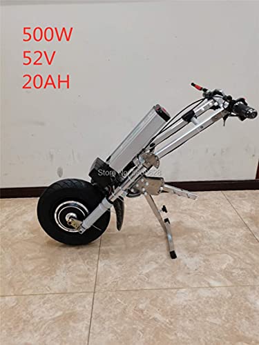 YUXIwang Silla de Ruedas Moda portátil Plegable Silla de Ruedas/Silla de Ruedas de Silla de Ruedas eléctrica 500W Unidad Cabeza eléctrica Handbike (Color : Conect on Both Side)