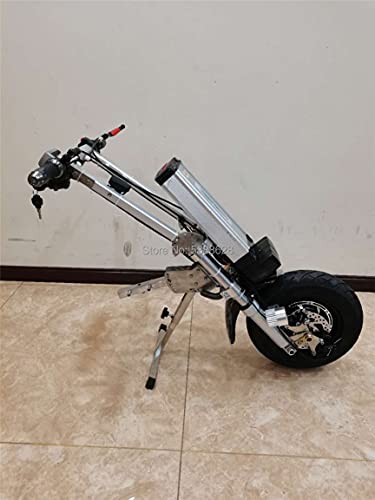 YUXIwang Silla de Ruedas Moda portátil Plegable Silla de Ruedas/Silla de Ruedas de Silla de Ruedas eléctrica 500W Unidad Cabeza eléctrica Handbike (Color : Conect on Both Side)