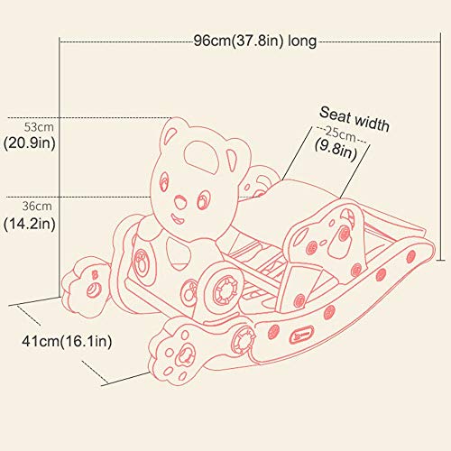 YWSZJ Silla de Caballo Mecedora Multifuncional para niños 2 en 1 con música Cochecito de bebé Paseo en Juguetes Silla de Empuje 360 Rueda Universal