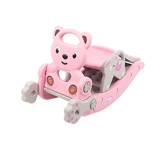 YWSZJ Silla de Caballo Mecedora Multifuncional para niños 2 en 1 con música Cochecito de bebé Paseo en Juguetes Silla de Empuje 360 Rueda Universal