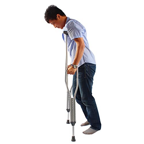 YXW Muletas de Axilas Ajustables, muletas axilares para Caminar, 2 Unidades, muletas ortopédicas médicas para niños, jóvenes, Adultos Altos, Peso máximo 130 kg (Size : Small 93-114cm)