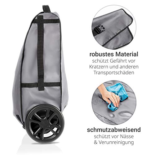 Zamboo Bolsa de Transporte Protectora para Silla de Paseo y Silla de Coche - Bolsa de viaje para Grupo 0, Silla de Auto y Carritos en el coche o el avión - Gris