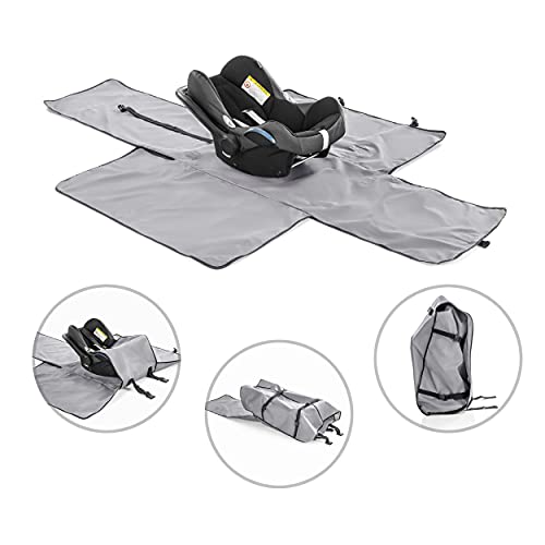 Zamboo Bolsa de Transporte Protectora para Silla de Paseo y Silla de Coche - Bolsa de viaje para Grupo 0, Silla de Auto y Carritos en el coche o el avión - Gris