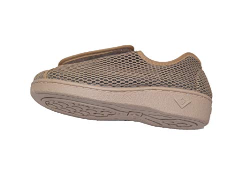 Zapatillas de Estar por Casa/Extra Ancha/Téxtil/Color Beige/Especial Pies con Vendaje/Ancho Especial/Hombre/Mujer/Talla 39