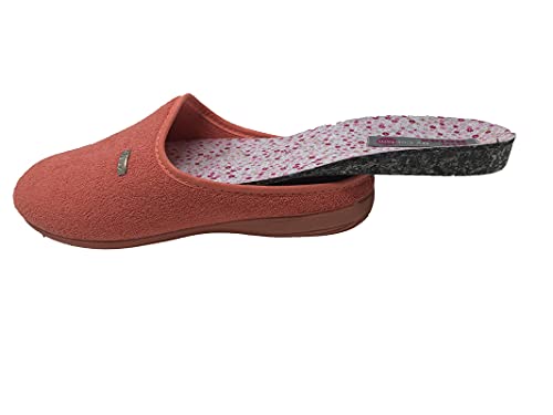 Zapatillas de estar por casa/Mujer/Biorelax/Apto plantilla ortopedica/Plantilla extraible/Empeine :Algodón Rizo/Coral/Talla 40