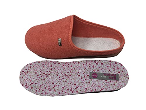 Zapatillas de estar por casa/Mujer/Biorelax/Apto plantilla ortopedica/Plantilla extraible/Empeine :Algodón Rizo/Coral/Talla 40