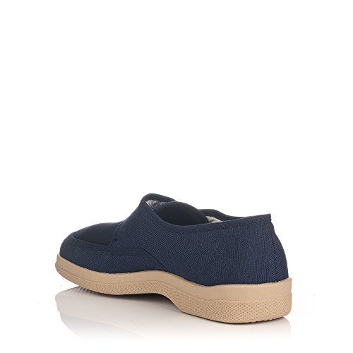 Zapatillas lona velcro para pies muy delicados Doctor Cutillas en azul marino talla 45