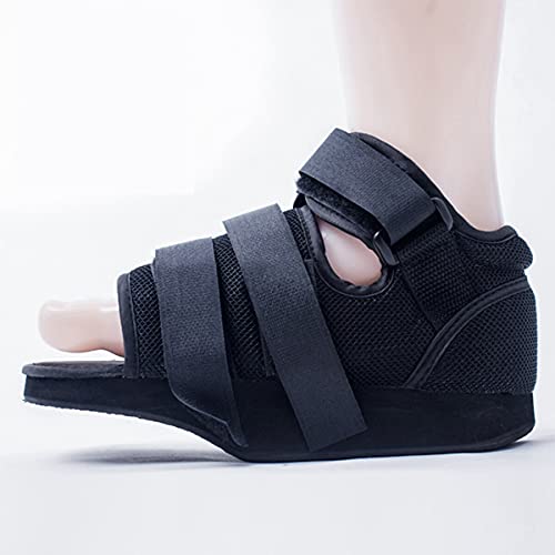 Zapato de Caminante Ajustable Post-OP Zapato con Caminata de Aire Malla fundida Médica Ortopédica Cante de Negro Uno para pie para el pie Cuidado de la Salud Torno de Tobillos Soportes de pie 729