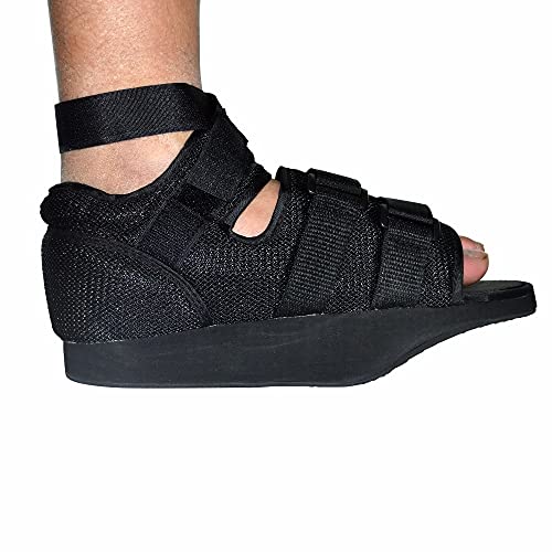 Zapato de Caminante Ajustable Post-OP Zapato con Caminata de Aire Malla fundida Médica Ortopédica Cante de Negro Uno para pie para el pie Cuidado de la Salud Torno de Tobillos Soportes de pie 729