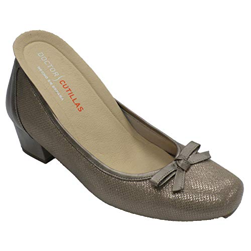 Zapato Mujer Tipo manoletina Especial Plantillas ortopédicas Doctor Cutillas en Dorado Talla 36