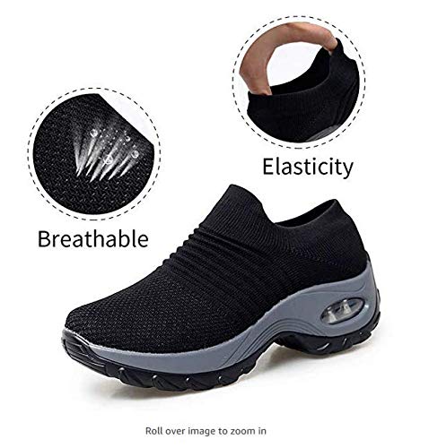 Zapatos de Trabajo Muy cómodos para Trabajos de hostelería y no resbalan-UniseZapatos Casuales Muy cómodos para Trabajos de hostelería y no resbalan-Unisex-adultox-Adulto (37 EU, Negro)