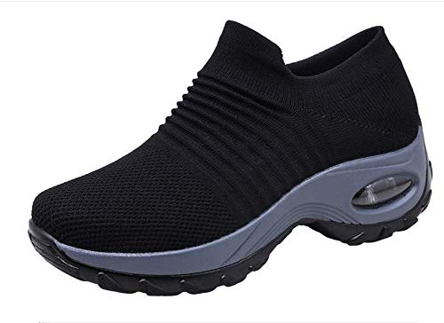 Zapatos de Trabajo Muy cómodos para Trabajos de hostelería y no resbalan-UniseZapatos Casuales Muy cómodos para Trabajos de hostelería y no resbalan-Unisex-adultox-Adulto (37 EU, Negro)