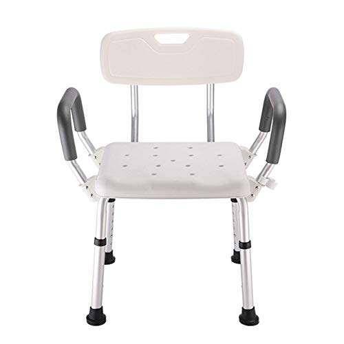 ZBBN Silla de Ducha para Personas Mayores Asiento de Ducha Pesado Ajustable en Altura con apoyabrazos y Respaldo para Personas Mayores Discapacidades en la Ducha Taburete de Ducha de baño accesib