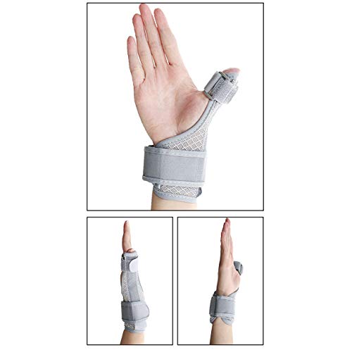 ZHANGTING Férula Dedo Pulgar, Órtesis para Muñequera y Pulgar, Estabilizador con Resortes Dinámicos, Ligera y Transpirable, Alivio del Dolor de Tendinitis, Artritis, Esguince, Ambas Manos