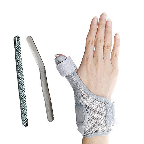 ZHANGTING Férula Dedo Pulgar, Órtesis para Muñequera y Pulgar, Estabilizador con Resortes Dinámicos, Ligera y Transpirable, Alivio del Dolor de Tendinitis, Artritis, Esguince, Ambas Manos