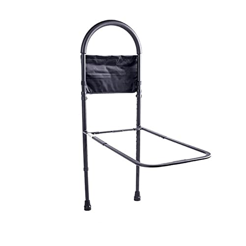 ZHBW Barra De Apoyo para Cama con Bolsillo Almacenamiento, Barra Mayores Protección contra Caídas (Color : Black)