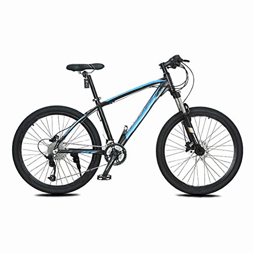 ZHIFENGLIU Bicicleta De Montaña De Velocidad Variable para Adultos 26 Pulgadas 27 Disco De Velocidad Aleación De Aluminio Amortiguador Doble Disco Bicicleta De Montaña Autopropulsada,Dark Blue