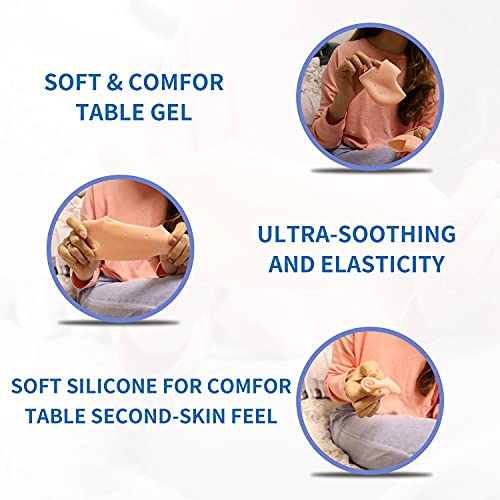 Zinyakon Taloneras de Gel para el Dolor de Talón, 3 Pares de Almohadillas Protectoras de Talón para Hombres y Mujeres, Inserciones para Fascitis Plantar que Absorben el Impacto para el Talón Agrietado