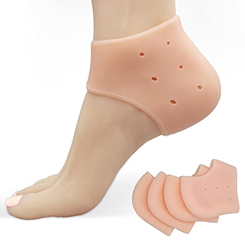 Zinyakon Taloneras de Gel para el Dolor de Talón, 3 Pares de Almohadillas Protectoras de Talón para Hombres y Mujeres, Inserciones para Fascitis Plantar que Absorben el Impacto para el Talón Agrietado