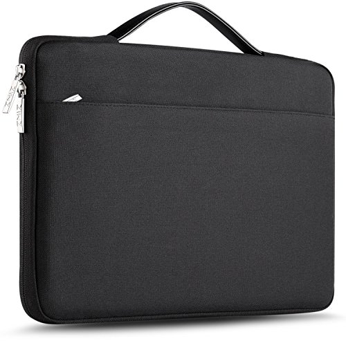 ZINZ Maletín 15 15,6 16 Funda Portátil Impermeable para 15-16 Pulgadas MacBook Pro 16 15, Surface Laptop 3 15,XPS 15 Laptop Ultrabook Netbook, DELL HP Lenovo Acer ASUS y más, Negro