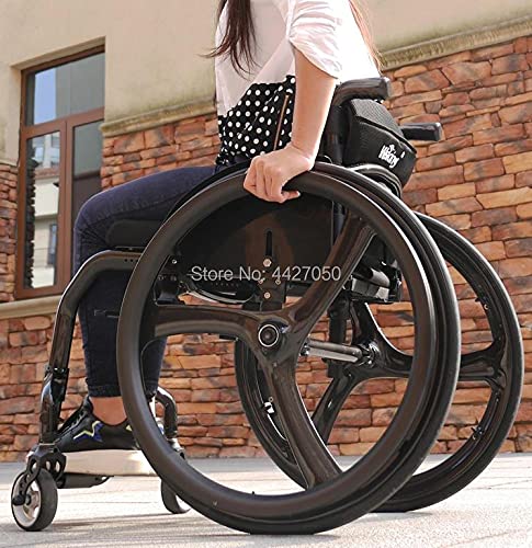 ZJN-JN Silla de Ruedas práctico Deportes Plegables para sillas de Ruedas para la Silla de Ruedas de Fibra de Carbono (Color : Electric handbike)