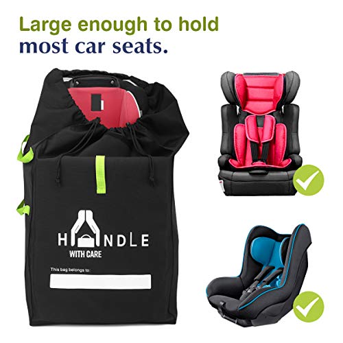 Zooawa Bolsas de Transporte para Silla de Paseo, Bolsa de Viaje para Asiento de Automóvil, Bolsa Impermeable de Viaje Cochecito Bebé, Silla de Coche, Cochecito Infantil - Negro