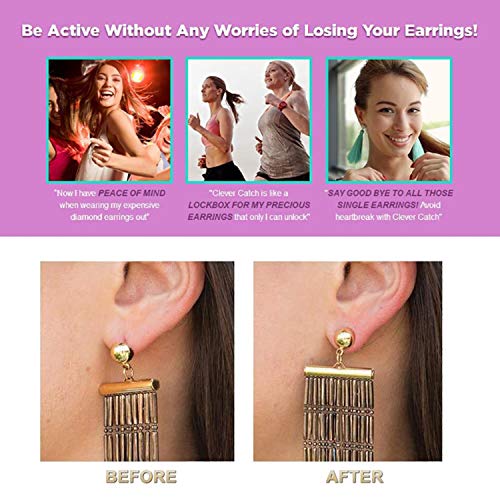 ZoWe Magic Earring Backs Lifters, 9 Pares de elevadores de Pendiente hipoalergénicos Ajustables para Todos los Pendientes de Poste