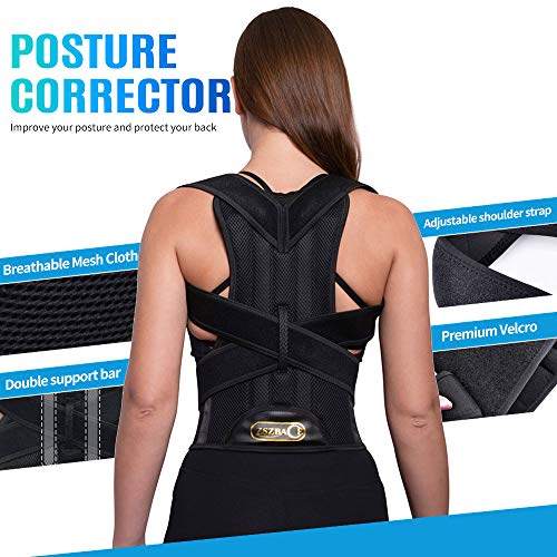 ZSZBACE Corrector de Postura, Refuerzo de Espalda para Hombres y Mujeres, Proteger la Cintura, Equipo de Tácticas (M (80-95cm))