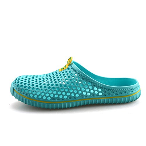 Zuecos de Verano para Mujer Hombre Antideslizante Respirable Zapatillas de Playa Azul 44