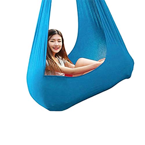 ZWDM Terapia Interior Swing Terapia ELÁTICA DE NIÑOS DE NIÑOS Swing EFECTUFICO Caliente EN NIÑOS con Necesidades SENSORIOS Y Equipo DE Terapia Ocupacional (Color : Blue, Size : 100x280cm)