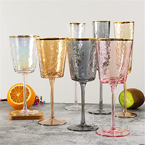 ZXCZXC Copas Copa de Agua de Vino de Vidrio Phnom Penh Martillo-Ojos sin Plomo Taza de Vino Tinto Champagne Taza Taza de pie Fiestas Regalo de Fiesta decoración del hogar Fiesta (Color : F)