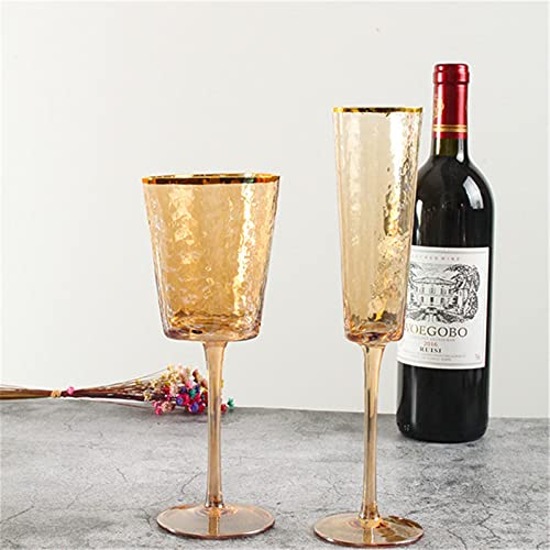 ZXCZXC Copas Copa de Agua de Vino de Vidrio Phnom Penh Martillo-Ojos sin Plomo Taza de Vino Tinto Champagne Taza Taza de pie Fiestas Regalo de Fiesta decoración del hogar Fiesta (Color : F)