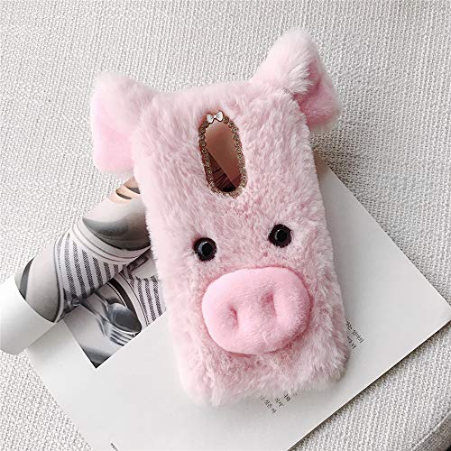 ZYQ 3D Pig Style Funda Caso TPU Silicona Case para TP-Link Neffos X1 Lite Gel Shell Carcasa Protecci¨®n Cover Etui Rosado