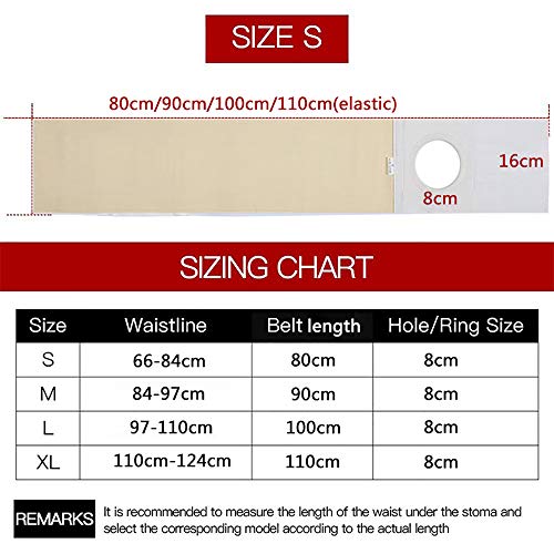 ZZYYZZ Cinturón para ostomía Abrazadera para Abrazadera Abdominal Faja de Soporte para ostomía para Bolsa de colostomía con Abertura de estoma de 3.14"Prevenir Hernia paraestomal,M