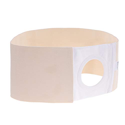 01 Ostomía Abdominal Brace Cinturón de ostomía médico Abdominal Support Stoma Brace Beige(XL)