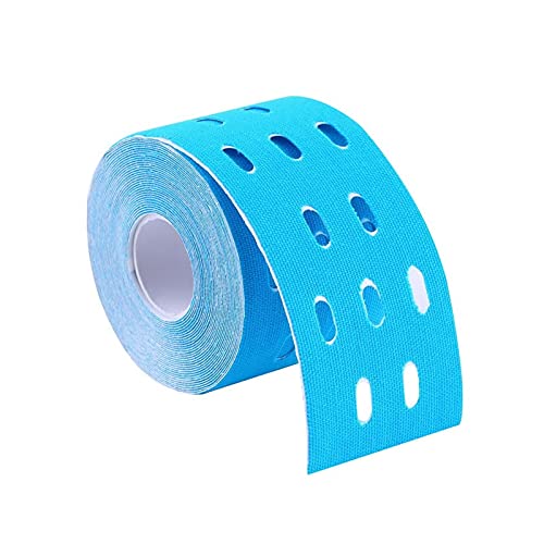 1 unids 500 cm x 5 cm Kinesiología Músculos Músculos Cuidado de los Deportes Elástico Physio Roll Punch Therapeutic Tape Adhesive (Color : B Rose Red)