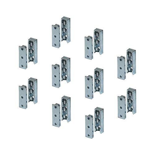 10 Set – gedotec® Muebles Conector oculta cama del conector Cuerpo unión de metal | colgado Conector de Carga hasta 250 kg, marca de calidad para tu salón