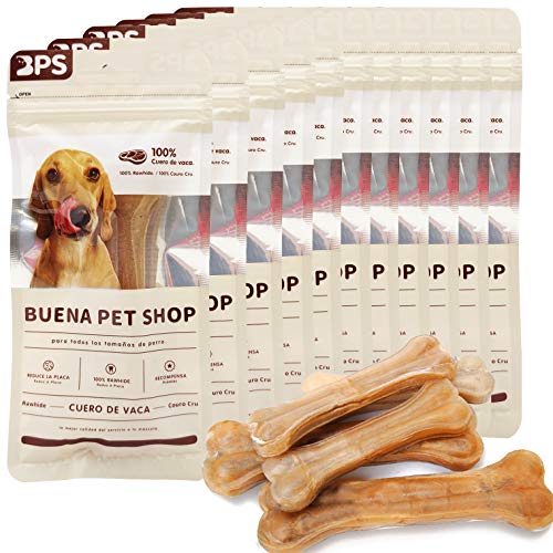 12 Pcs Hueso Prensado para Perros Piel Vacuno Fortalecedor de Dientes Stick Dental Dog Snack 14 cm (12 Pcs) BPS-5000 * 12