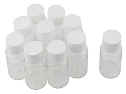 12PCS Vaciar Espesar Botellas plástico Cápsula Estuche con Tapa Rosca Blanca Pastilla Recipiente Almacenamiento Tableta para líquido sólido en Polvo Dispensado químico (80ml/2.7oz)