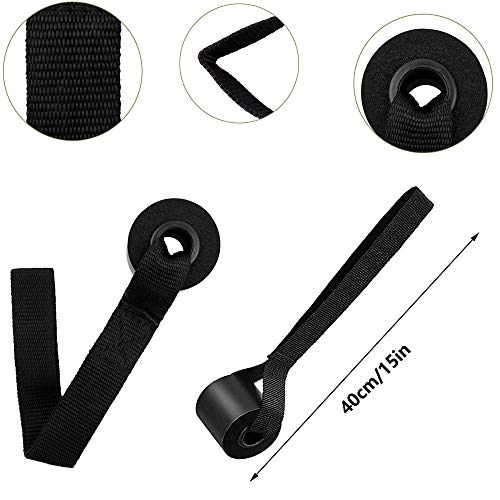 2 Piezas Anclaje De Puerta Resistente, Anclaje de Espuma para Puerta, Bandas De Resistencia Ancla De Puerta Ancla, para Ejercicios de Bandas de Resistencia, Fitness en casa. (Negro)