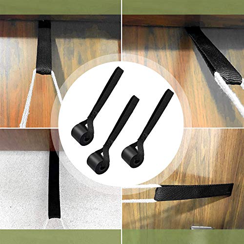 2 Piezas Anclaje De Puerta Resistente, Anclaje de Espuma para Puerta, Bandas De Resistencia Ancla De Puerta Ancla, para Ejercicios de Bandas de Resistencia, Fitness en casa. (Negro)