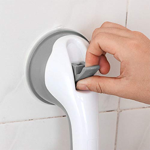 2 Piezas Ventosa con Asa de Ducha, Agarre Baño, Bañera Grab, para Baño, Ducha, Niños y Personas Mayores ( Gris)