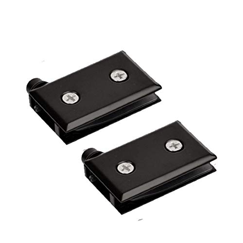 2 x Bisagras Pivotantes de Acero Inoxidable para Puerta de Vidrio, Abrazadera de Bisagra de Vitrina de Vidrio Ajustable de 60x30x15 mm, Abrazadera de Bisagra para Gabinete de Vidrio Grueso de 5-8 mm